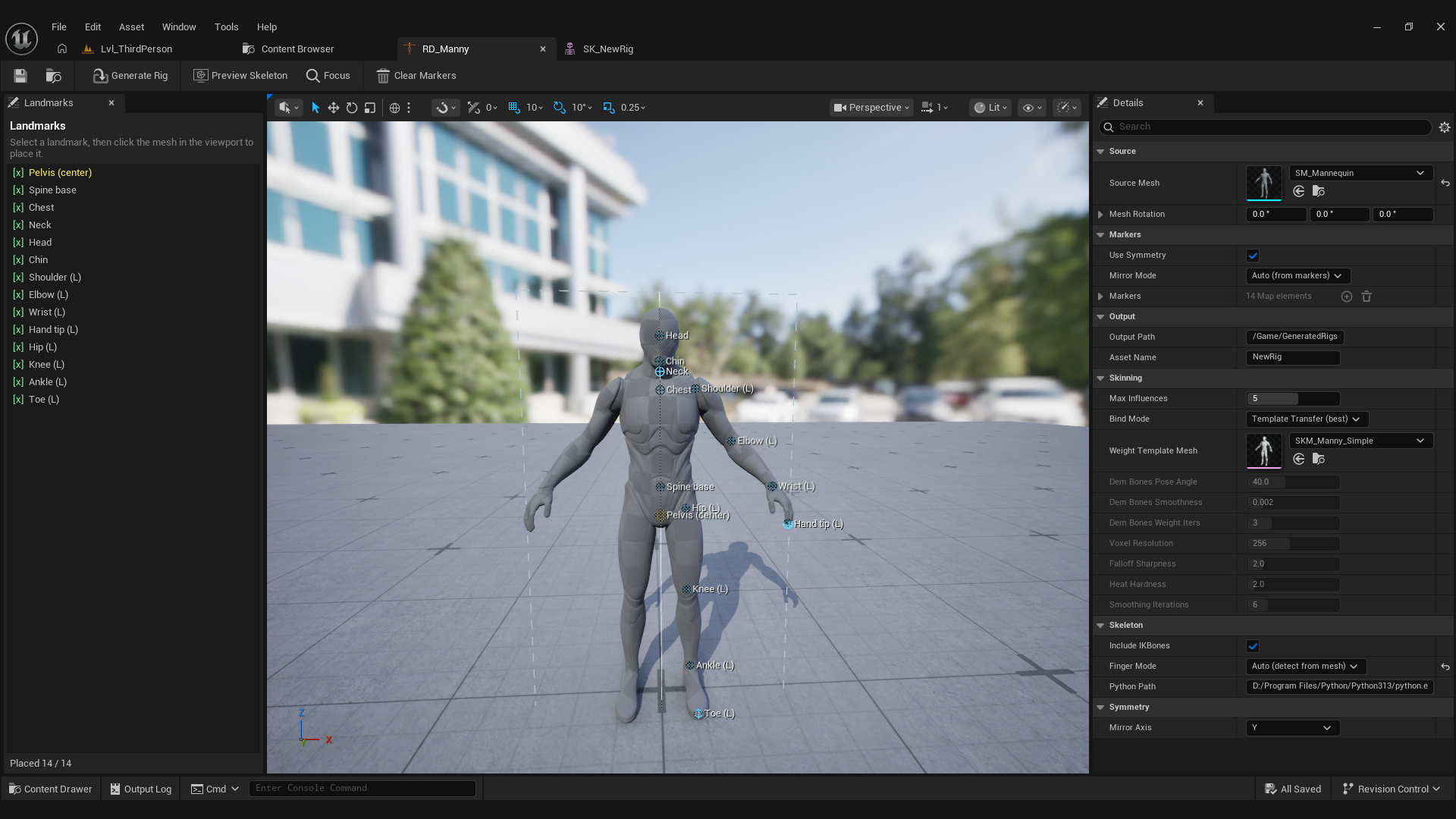 RiggingCore Auto-Rigger for Unreal Engine screenshot 1